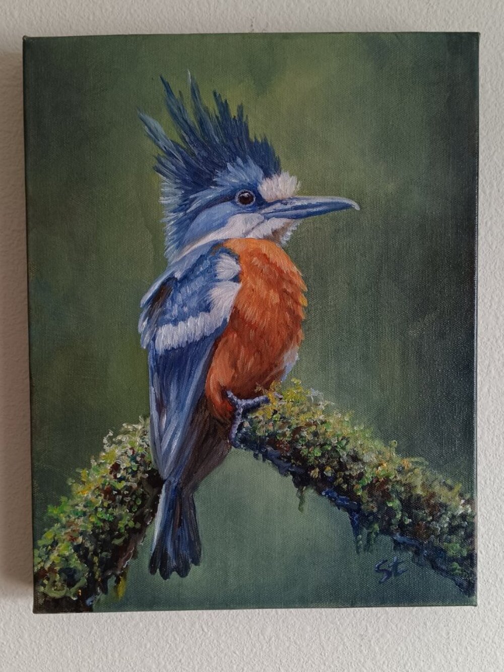 "Kingfisher" Original Art, Oil on Canvas, 11"x 14"х 1 1/2